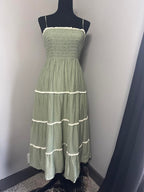 green lace summer dress