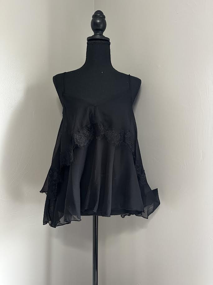 black lace tank