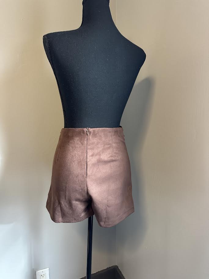 brown soft skort