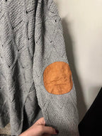 Hooded tan knit sweater