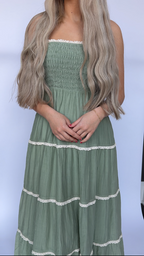 green lace summer dress