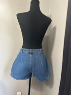 Jean shorts with braided pockets