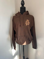 Brown floral hoodie sweatshirt