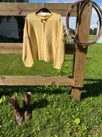 Butter yellow button down cardigan