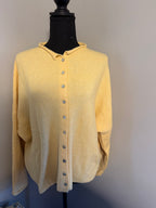 Butter yellow button down cardigan