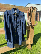 Denim long sleeve western dress