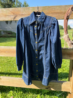 Denim long sleeve western dress