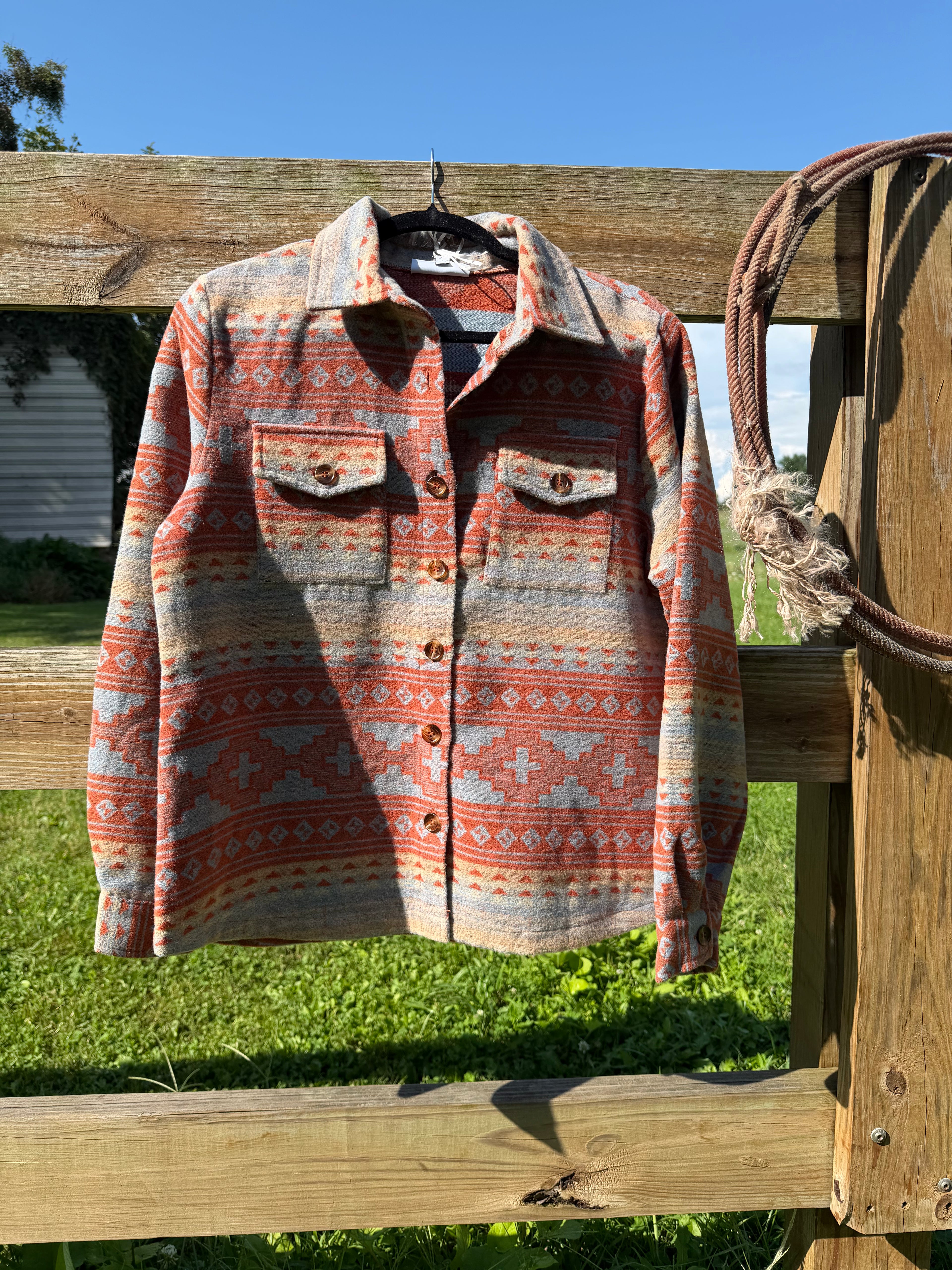 Soft pink western jacket