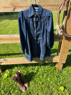 Denim long sleeve western dress