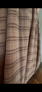 Brown plaid long dress