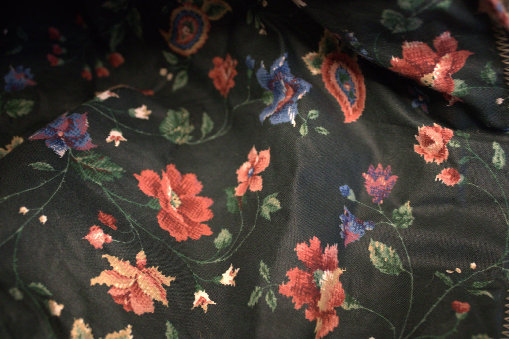 Handmade burlap tote bag