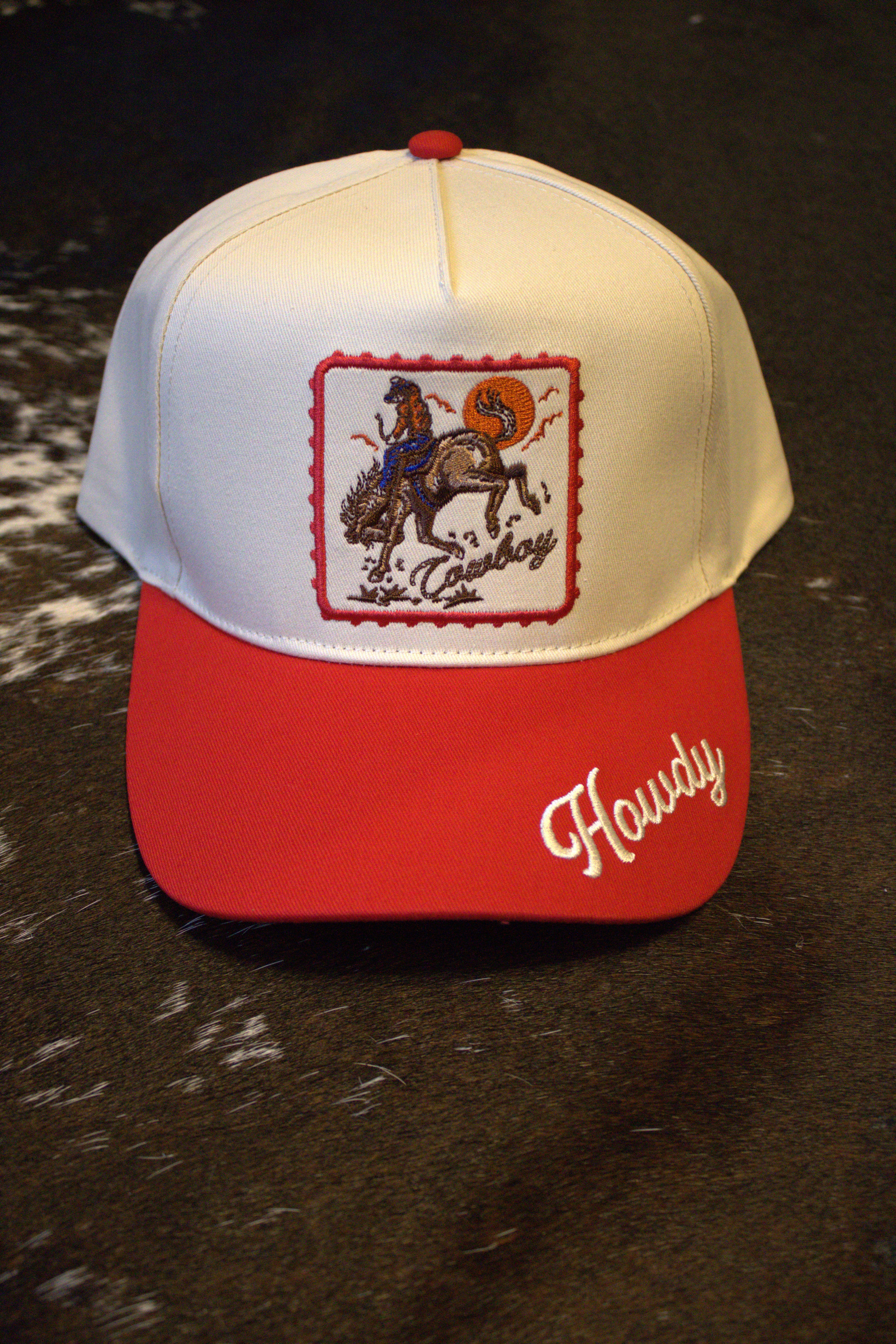 Red howdy hat